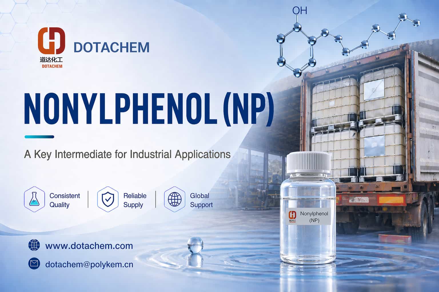 Dotachem Nonylphenol (NP): औद्योगिक अनुप्रयोगहरूको लागि एक प्रमुख मध्यवर्ती